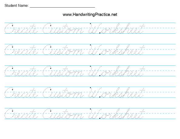 handwriting practice worksheets cursive