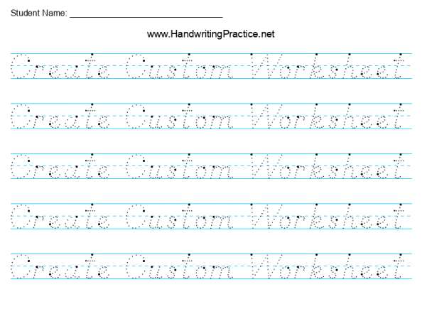 handwriting practice worksheets d'nealian