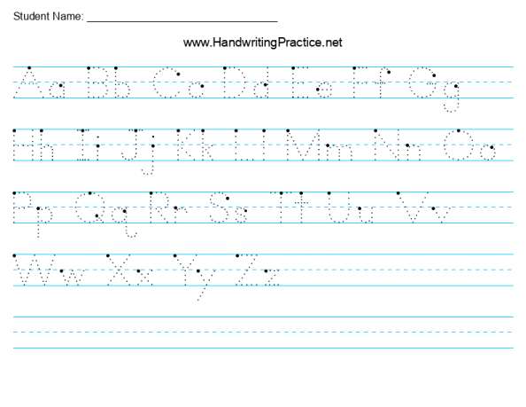 Cursive Practice Sheet Template Printable & Digital Download 